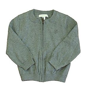 Burberry Toddler Kids 2T Sweater Cardigan Zippered With Pockets Grey